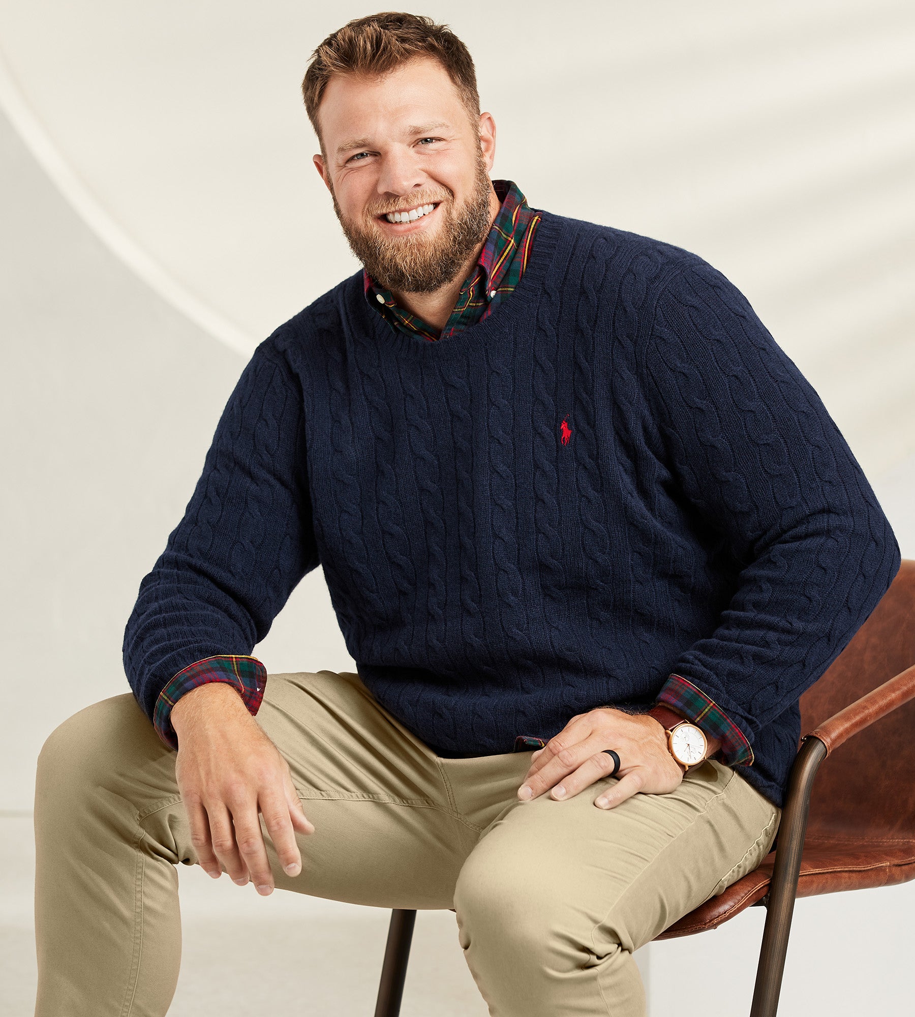Cable-Knit Crew Neck Sweater – George Richards