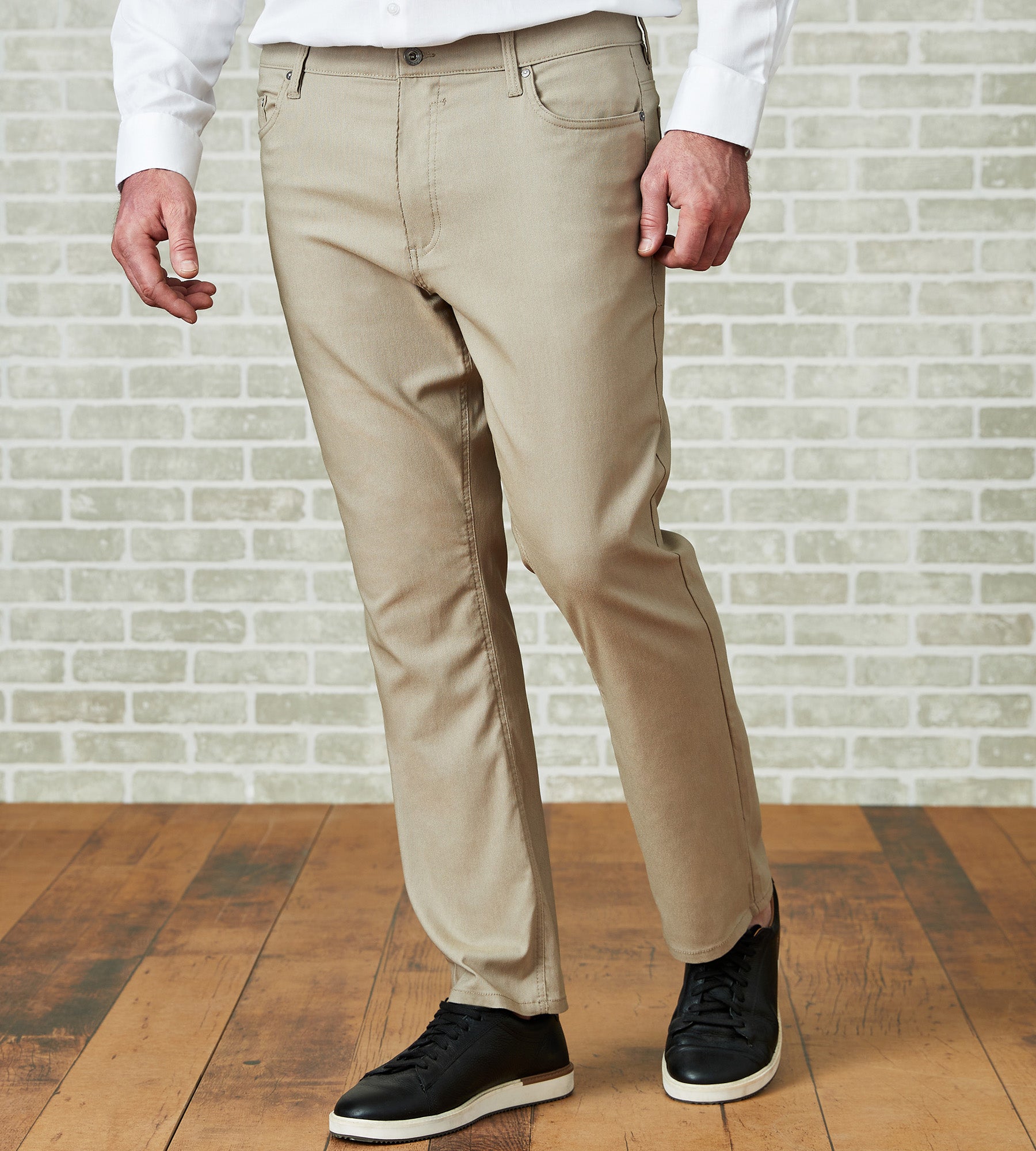 Two-Tone Knit Textured Five-Pocket Pants – George Richards