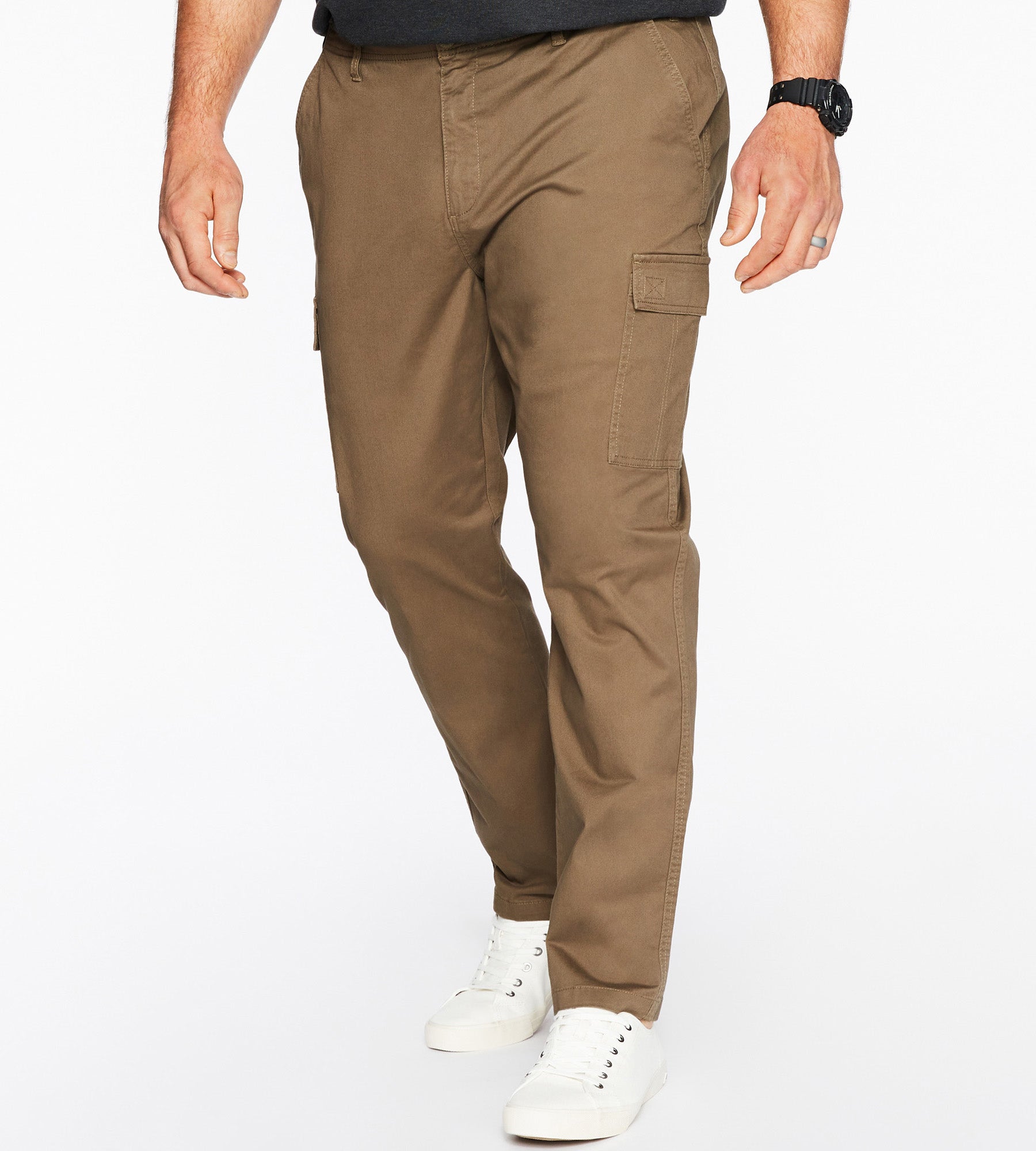 Standard Wide Stretchy Cargo Ankle-Pants 344