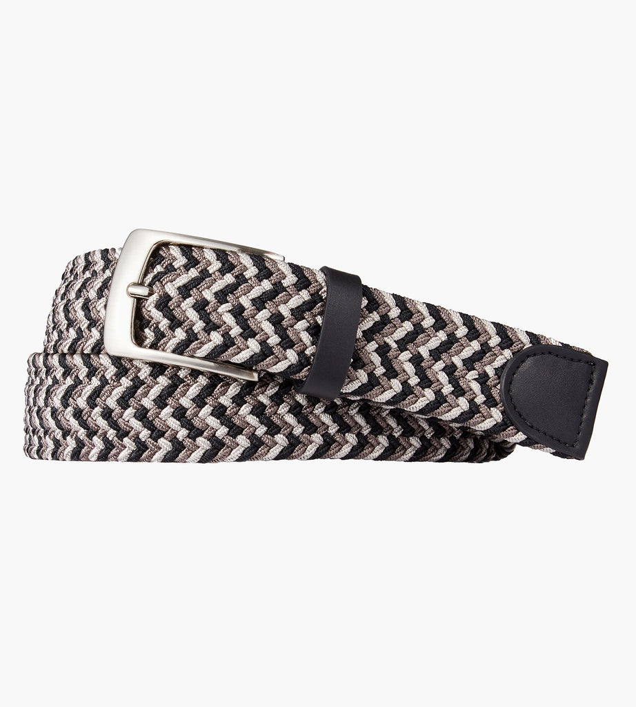  XZQTIVE Braided Belt Stretch Belt For Men And Women  Multicolored Woven Golf Belt Elastic Jean Belts (15 Black