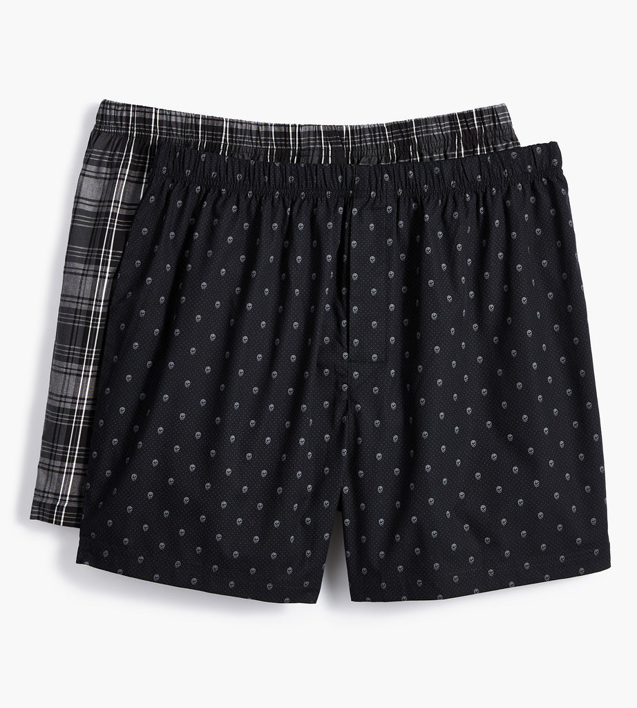 2-Pack Patterned Woven Boxers – George Richards