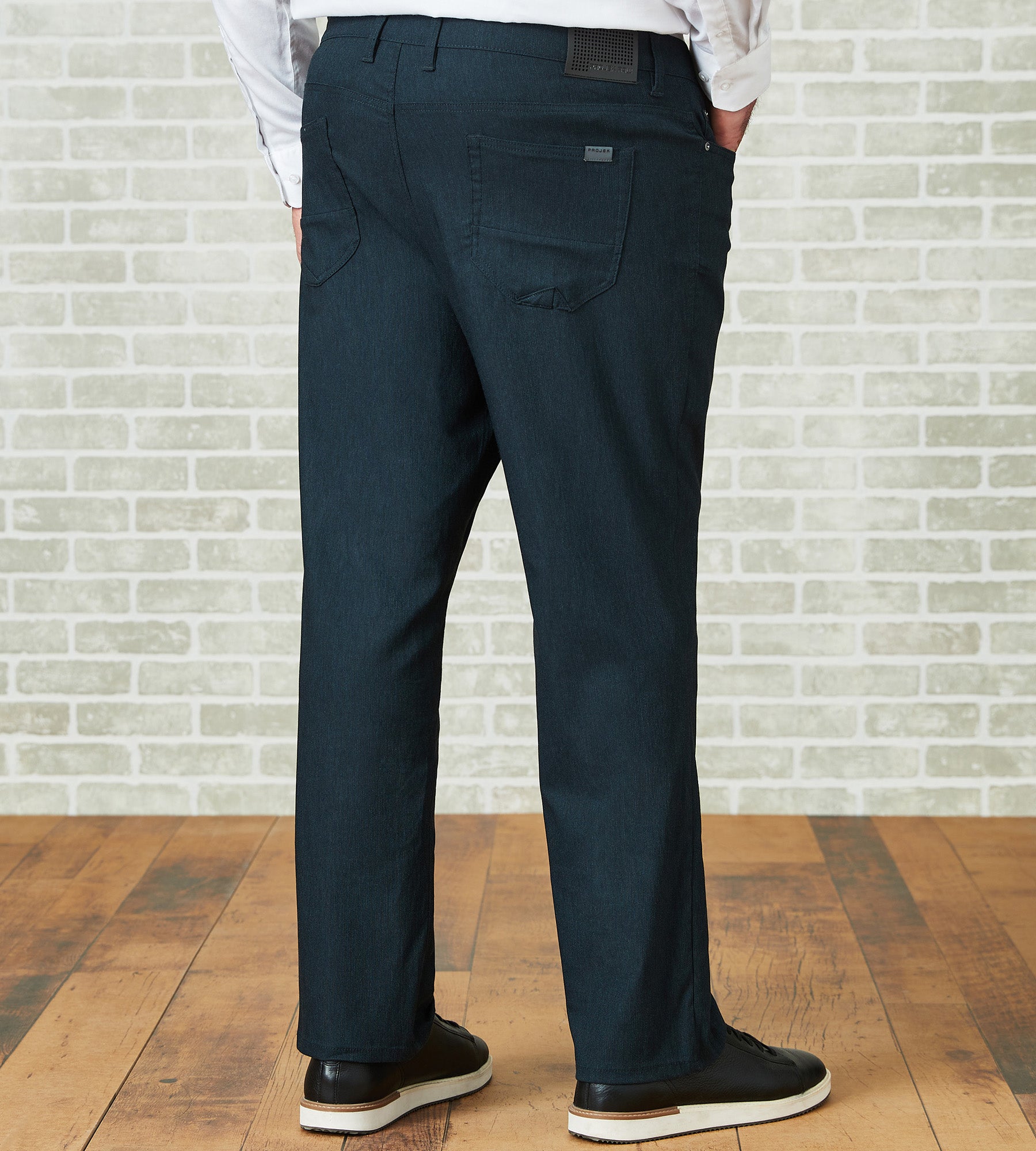 Two-Tone Knit Textured Five-Pocket Pants – George Richards