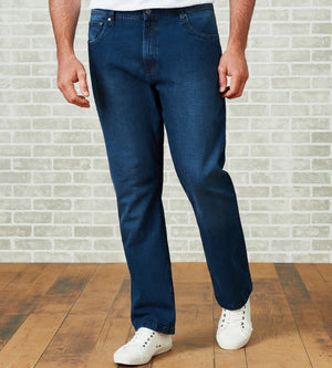Basic Edition Men Comfort Action Stretch Jeans Blue 34x32 Flex Waistband  Regular