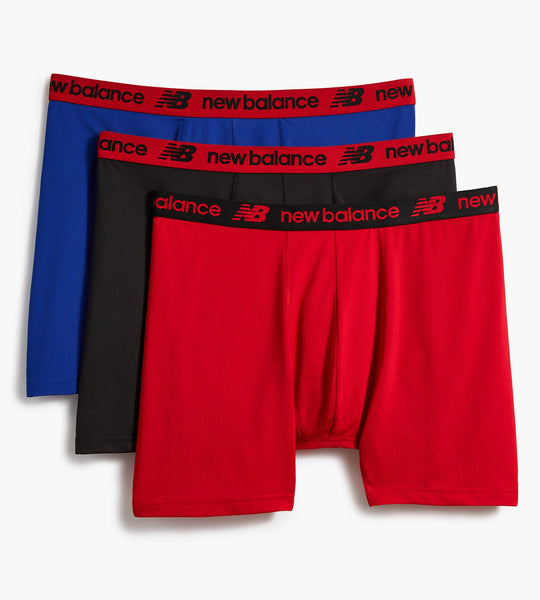 Athletic Works Men’s Performance Boxer Briefs Underwear Size 2XL Red/Gray  NEW 